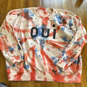 Clare V tie dye OUI sweatshirt - Size XL